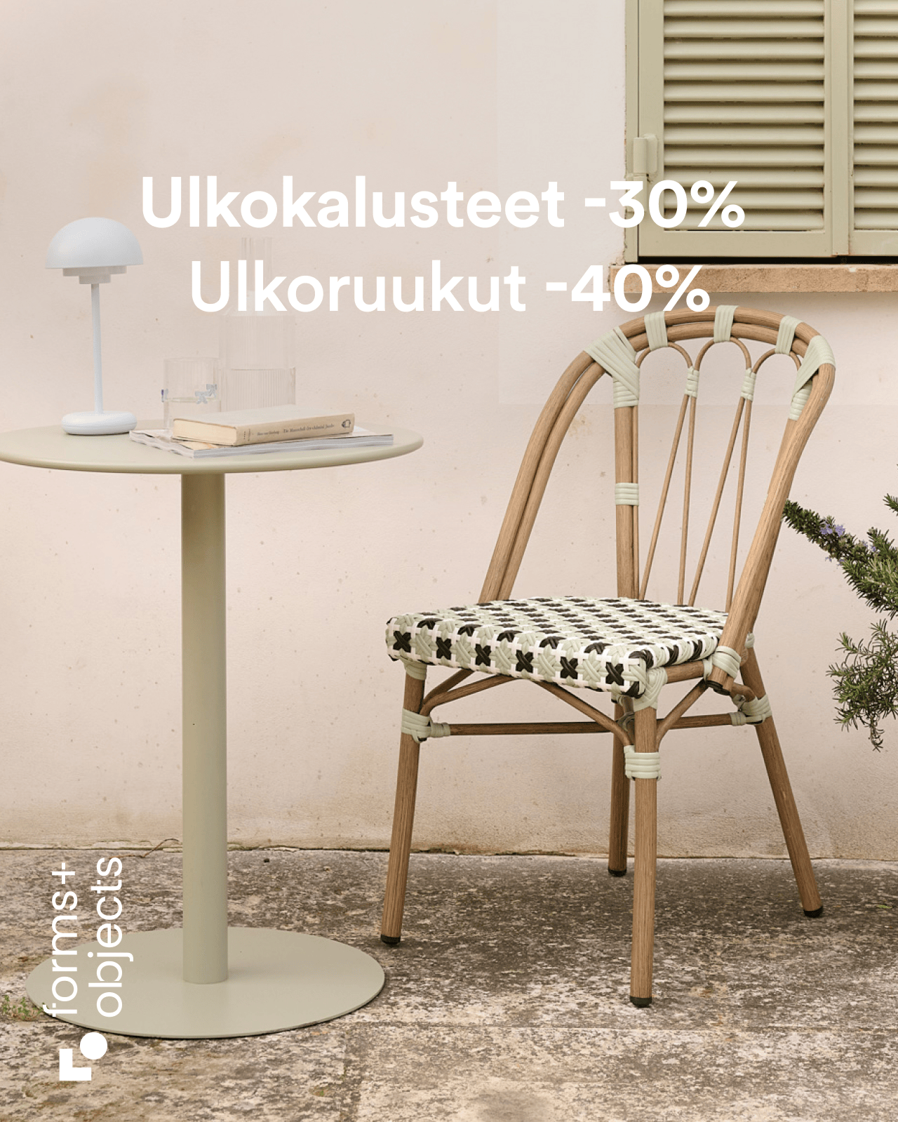 Ulkokalusteet ja ruukut jopa -40%