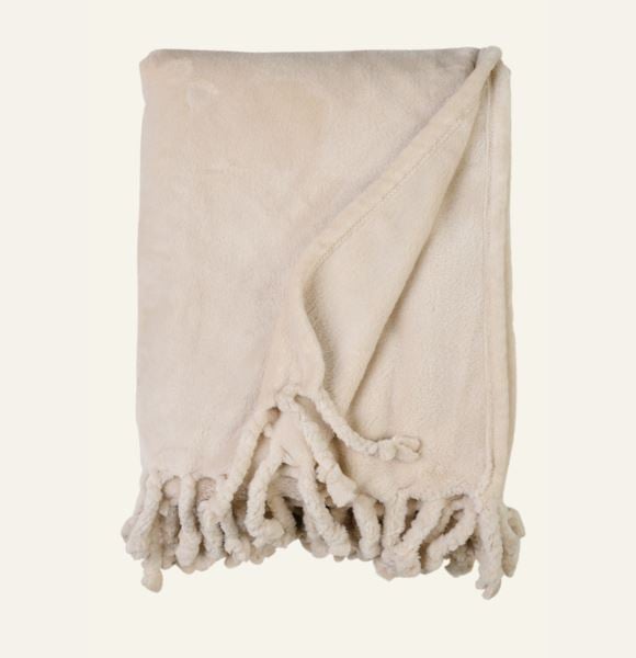 Jules fleecehuopa vaalean beige