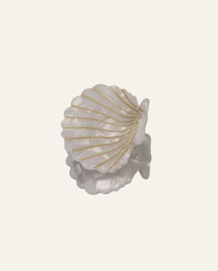 Scallop hiusklipsi valkoinen
