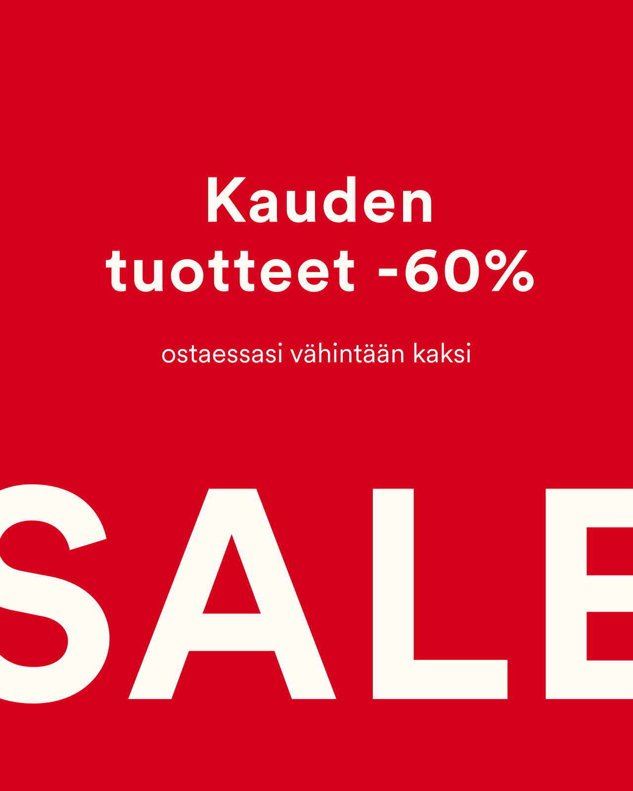 SUURI KES&Auml;ALE -60%*