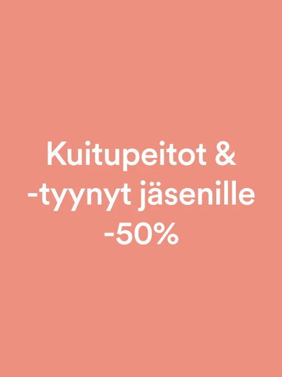 Kuitupeitot & -tyynyt j&auml;senille -50%