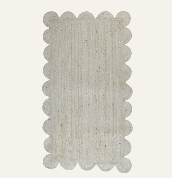 Jute Scallop matto luonnonväri