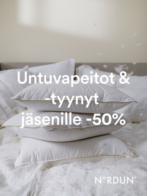 Untuvapeitot ja -tyynyt -50%*