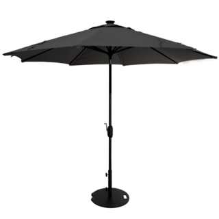 Silhouette Outdoor Centre Pole Umbrella - #3c3b39 Gris