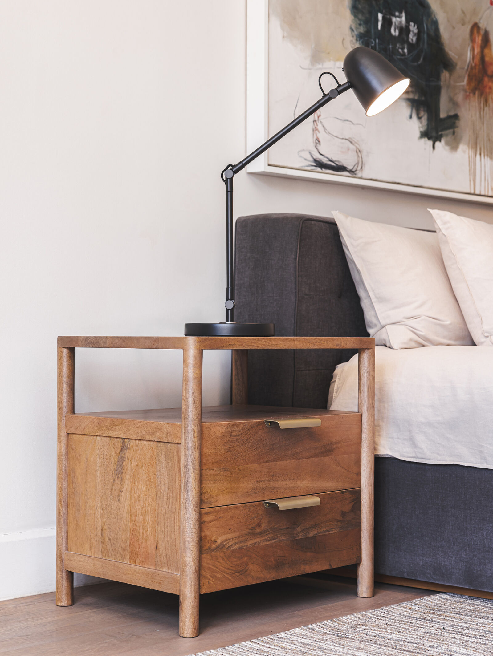 Bordeaux Nightstand - #2a2a2a Onyx / Large