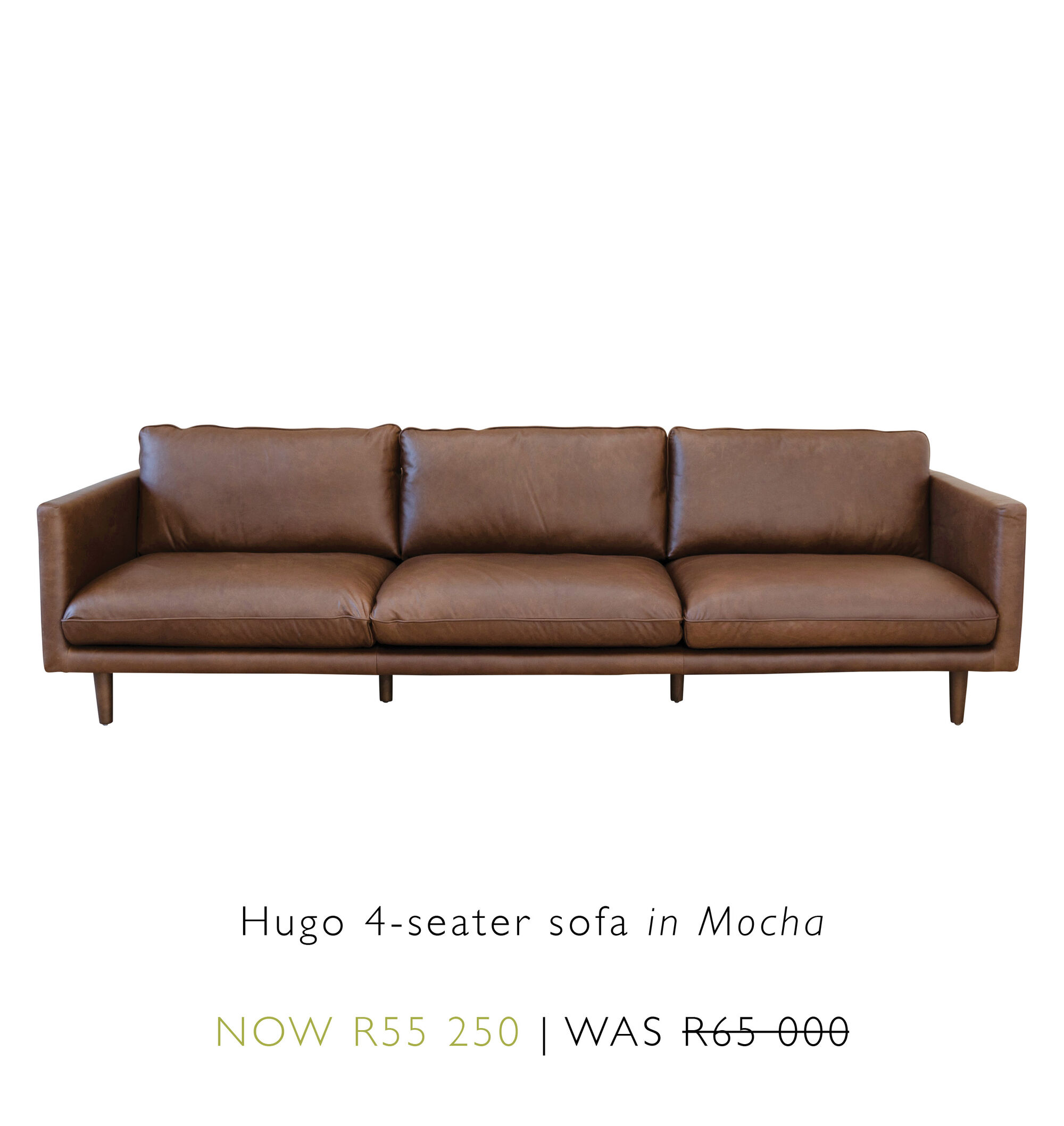 Hugo Sofa 4-Seater - #8d6a57 Mocha