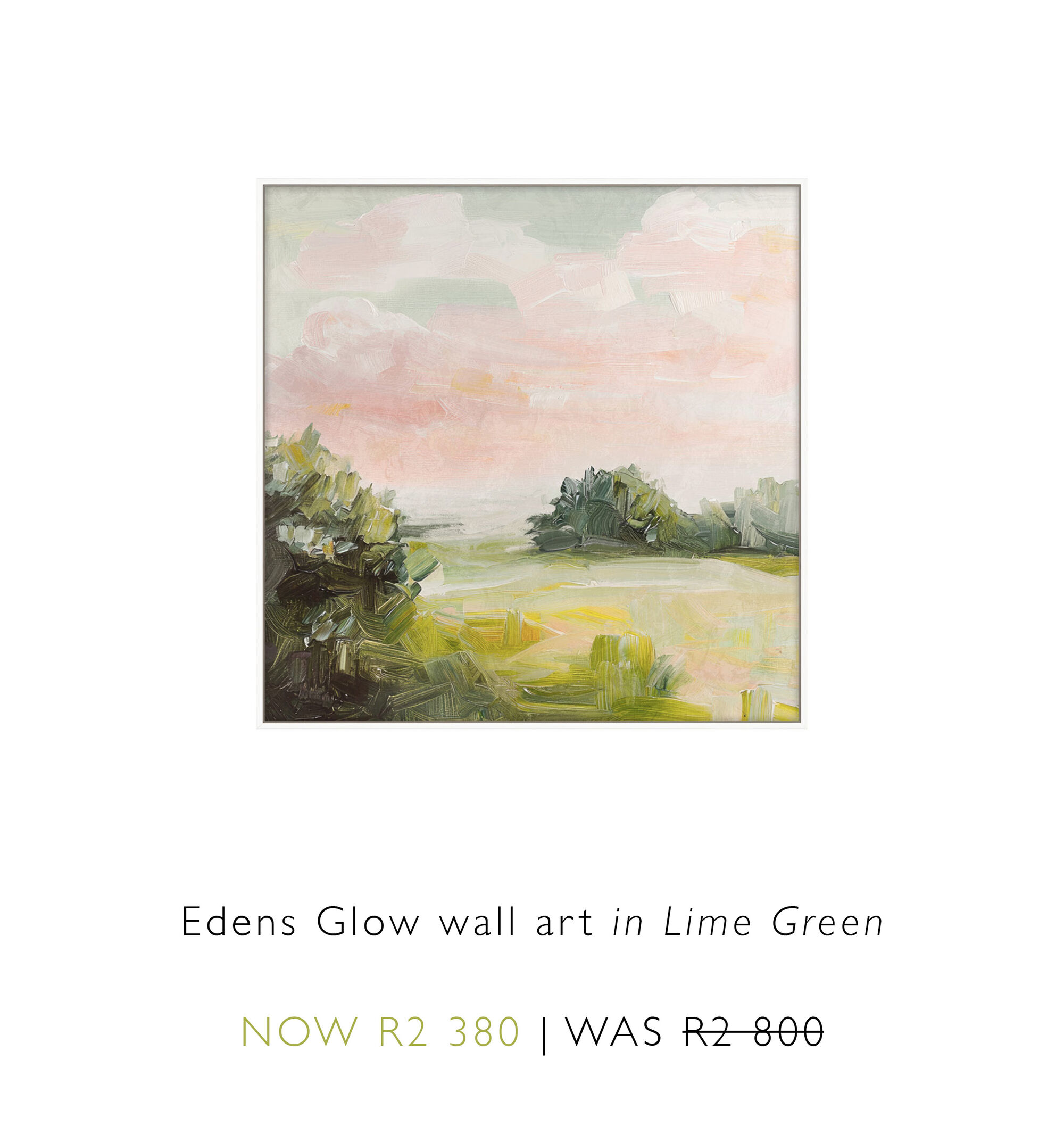 Edens Glow Wall Art in Lime Green