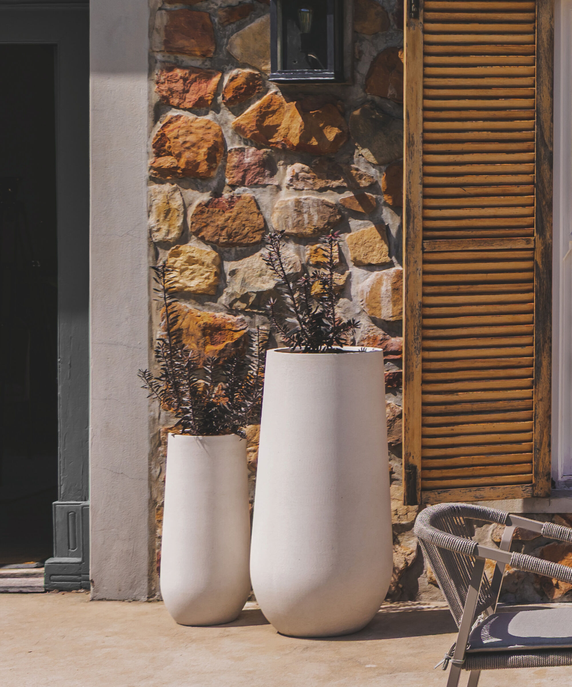 Flute Planter in Salt