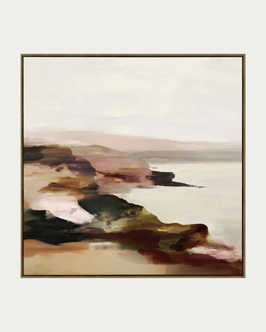 Sunset Shorelines Wall Art in Burgundy Glow