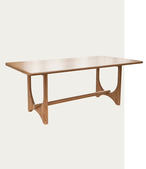 Tubular Dining Table in Nutmeg