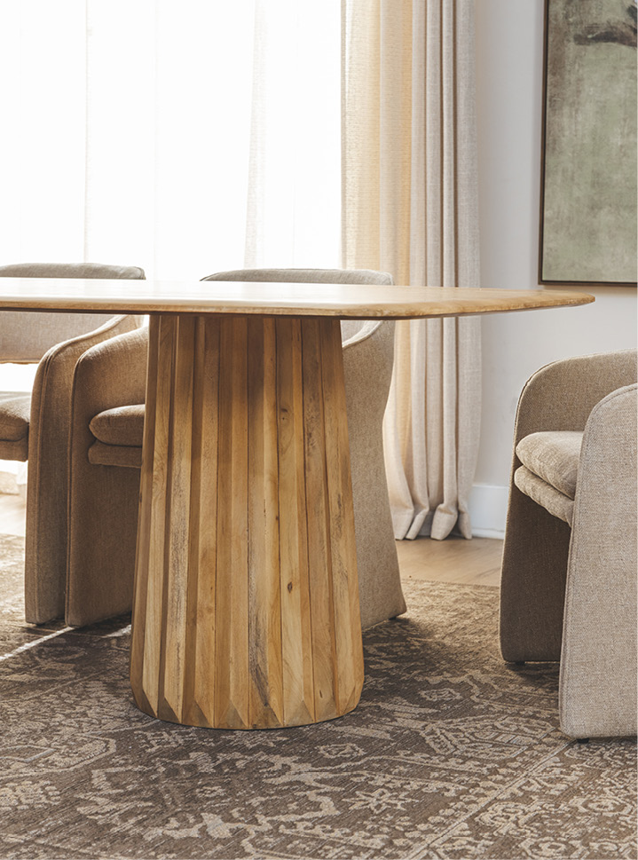 Freasca Dining Table 8-Seater in Light Spice