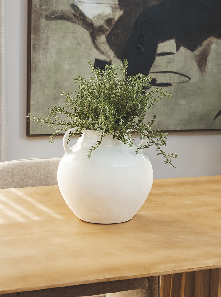 Marigold Vase in Cloud Dancer