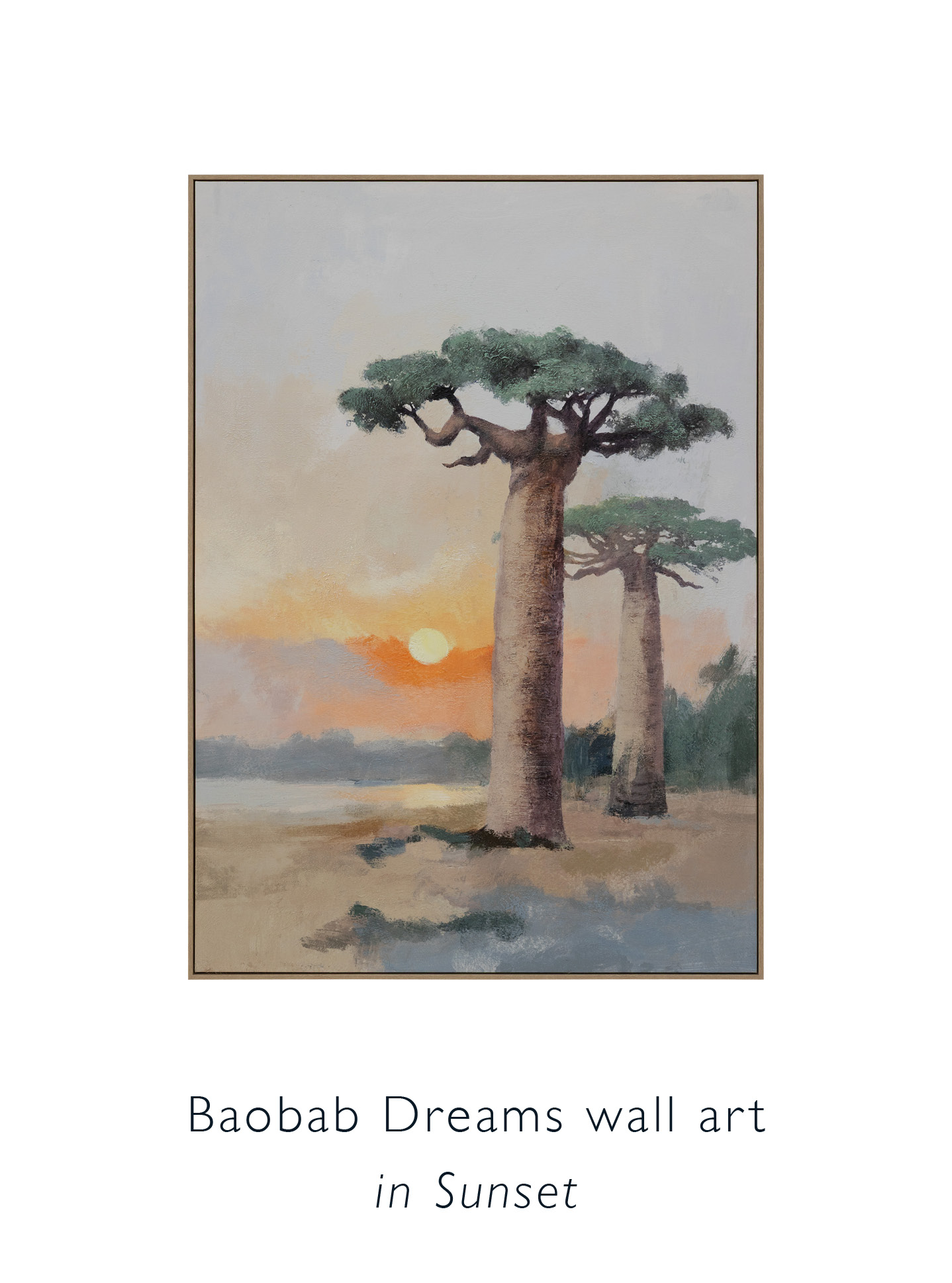 Baobab Dreams Wall Art in Sunset