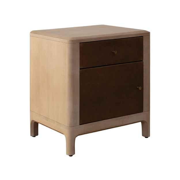 Memphis Oak Nightstand in Mocha