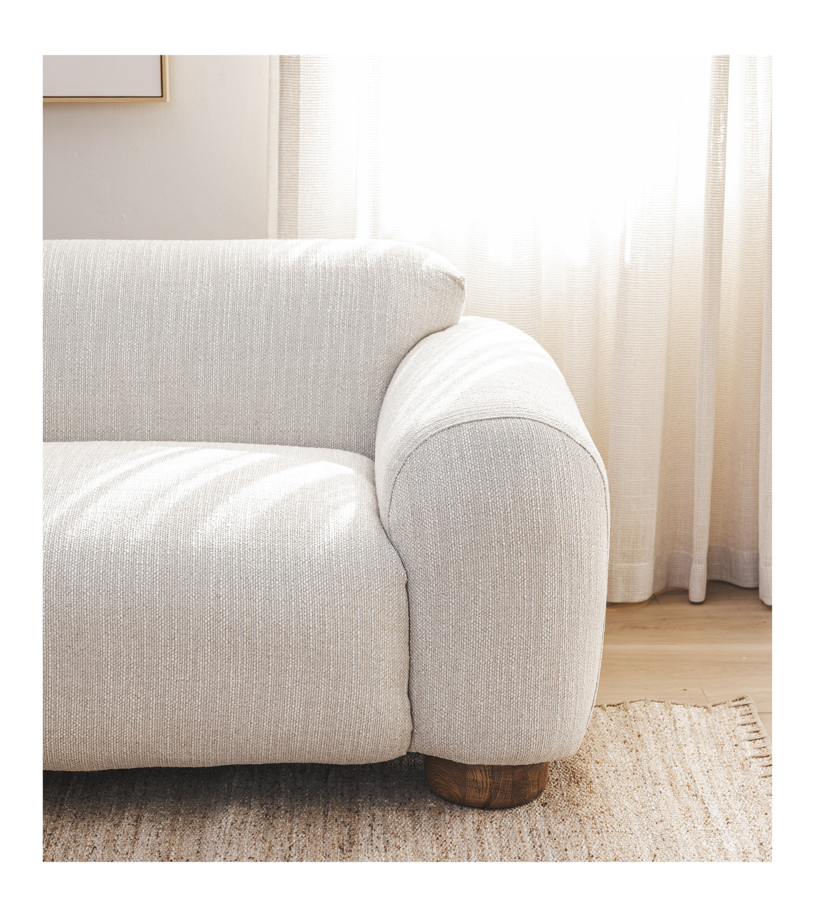 Alana Sofa 3-Seater - #a59e98 Ghent Nutmeg