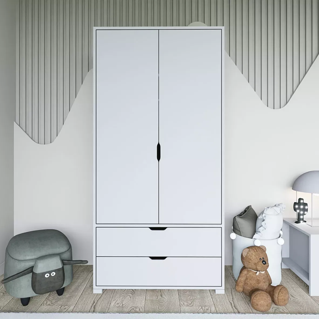 Šatní skříň Gloriana (bílá)
