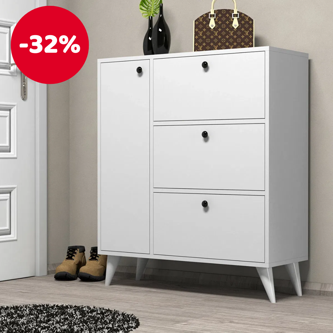 Skříňka na boty Bellia (Bílá)