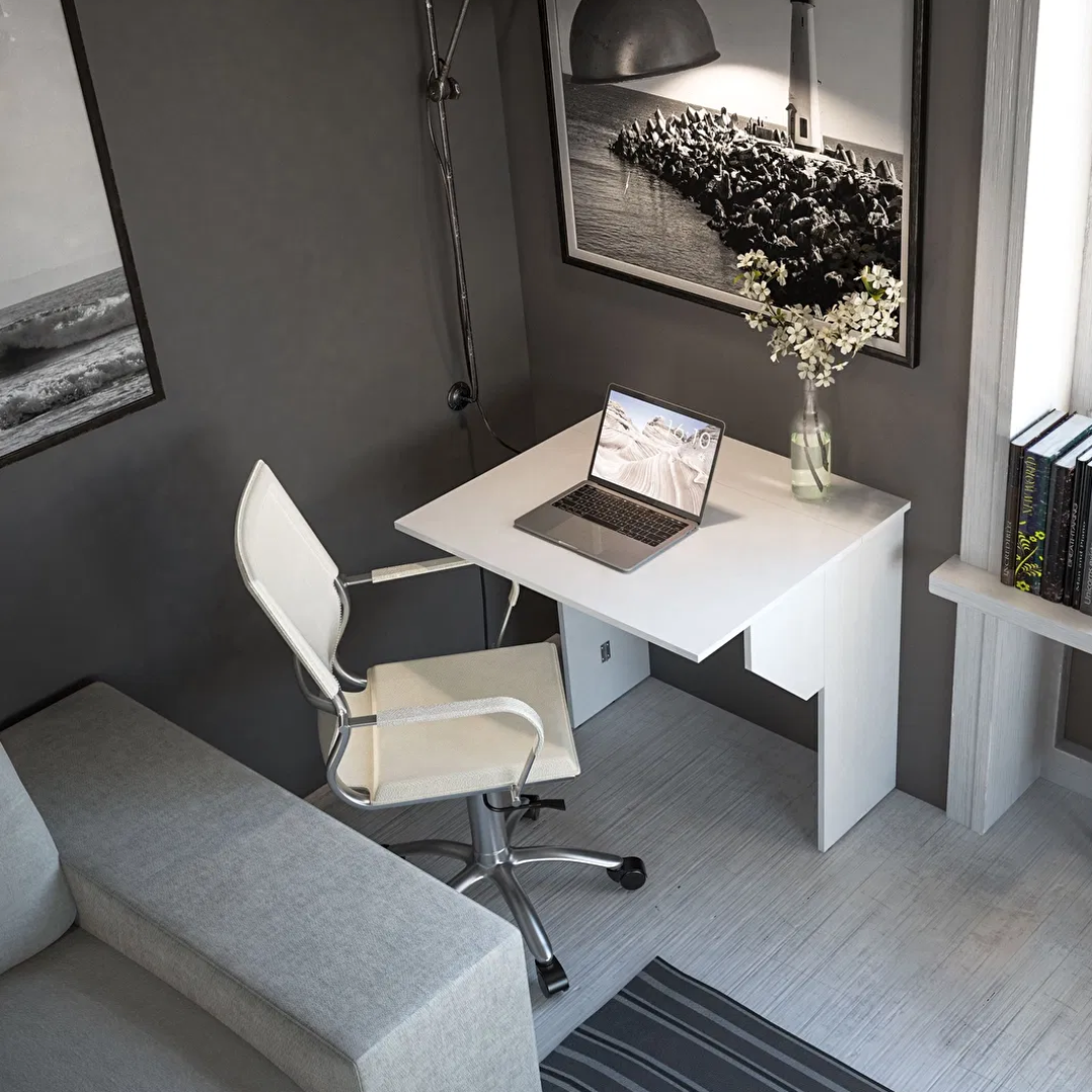 Sklápěcí PC stolík Bong (pro 2 osoby) (bílá)