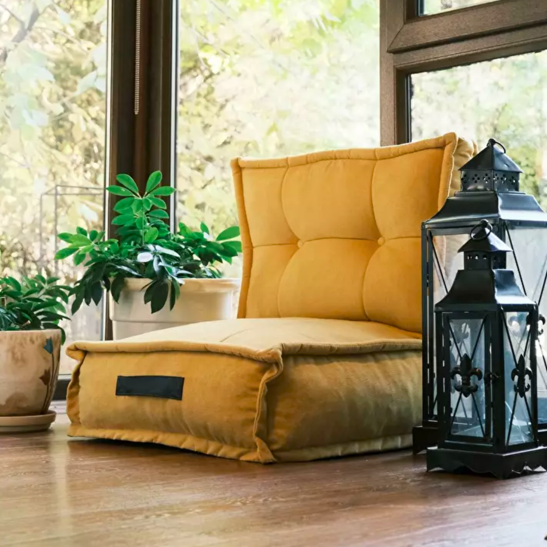 Sedací pytel Ornella (hořčicová)