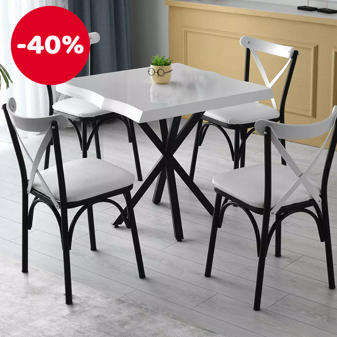 Jídelní stůl (pro 4 osoby) Samba (bílá)