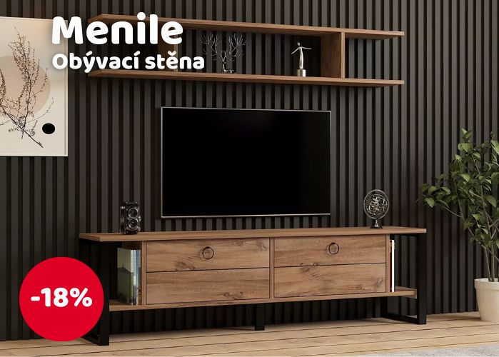 Obývací stěna Menile 3 (dub safírový)