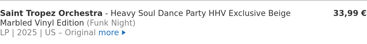 Saint Tropez Orchestra - Heavy Soul Dance Party HHV Exclusive Beige Marbled Vinyl Edition