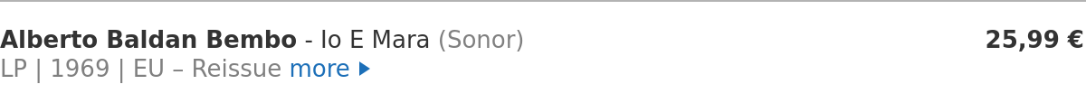 Alberto Baldan Bembo - Io E Mara