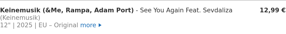 Keinemusik (&Me, Rampa, Adam Port) - See You Again Feat. Sevdaliza