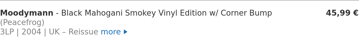 Moodymann - Black Mahogani Smokey Vinyl Edition w/ Corner Bump