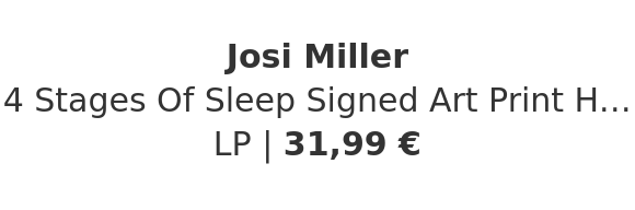 Josi Miller - 4 Stages Of Sleep Signed Art Print HHV Exclusive Edition