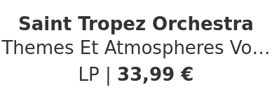 Saint Tropez Orchestra - Themes Et Atmospheres Volume 2 HHV Exclusive Grey Marbled Vinyl Edition