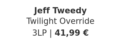 Jeff Tweedy - Twilight Override