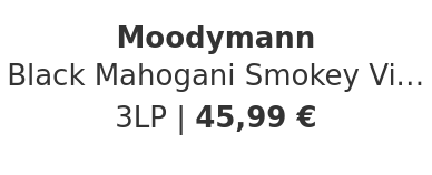 Moodymann - Black Mahogani Smokey Vinyl Edition w/ Corner Bump