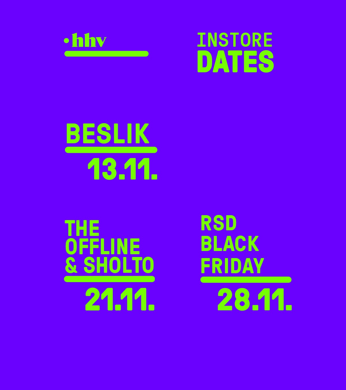 HHV Store in KW 46/25