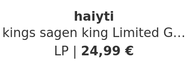 haiyti - kings sagen king Limited Golden Vinyl Edition