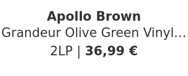 Apollo Brown - Grandeur Olive Green Vinyl Edition