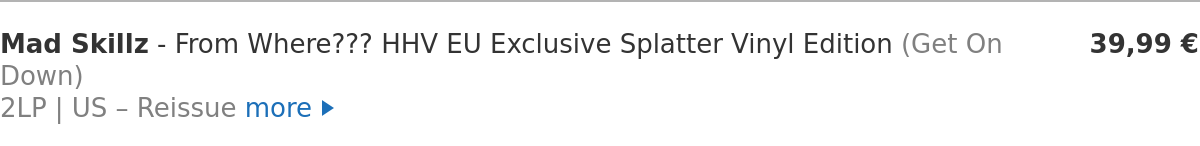 Mad Skillz - From Where??? HHV EU Exclusive Splatter Vinyl Edition