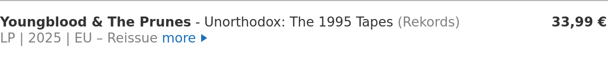 Youngblood & The Prunes - Unorthodox: The 1995 Tapes