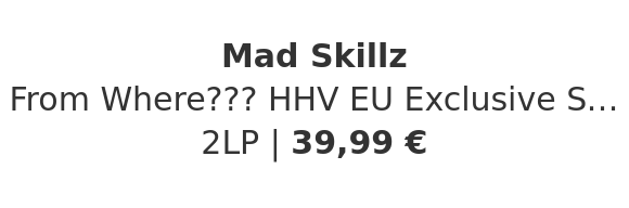 Mad Skillz - From Where??? HHV EU Exclusive Splatter Vinyl Edition