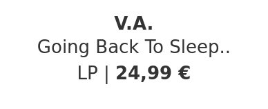 V.A. - Going Back To Sleep..