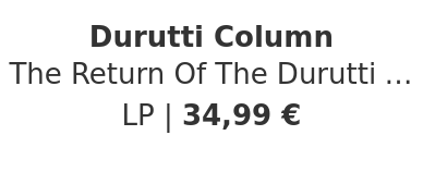 Durutti Column - The Return Of The Durutti Column 45th Anniversary