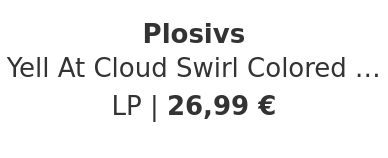 Plosivs - Yell At Cloud Swirl Colored Vinyl Edition