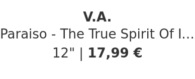 V.A. - Paraiso - The True Spirit Of Ibiza - Bonus Sampler 1