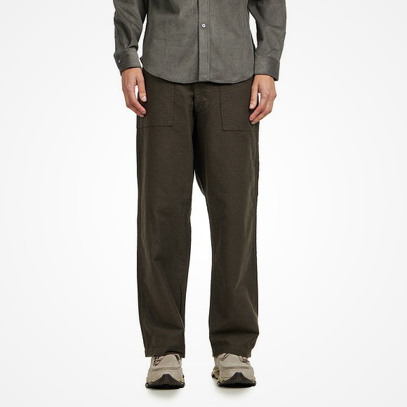 orSlow - Relax Fit Cotton Linen Moleskin Fatigue Pants
