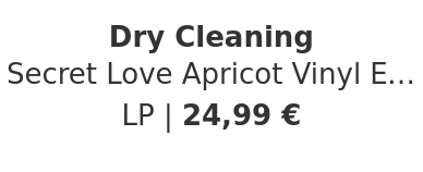Dry Cleaning - Secret Love Apricot Vinyl Edition