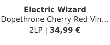 Electric Wizard - Dopethrone Cherry Red Vinyl Edition