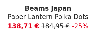 Beams Japan - Paper Lantern Polka Dots