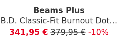 Beams Plus - B.D. Classic-Fit Burnout Dot Candy Stripe