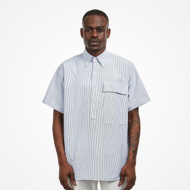 Beams Plus - B.D. Classic-Fit Burnout Dot Candy Stripe