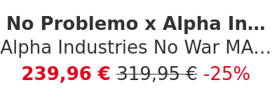 No Problemo x Alpha Industries - Alpha Industries No War MA-1 Jacket